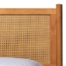 Baxton Studio Jenn Golden Brown Wood Japandi 4-Piece Queen Size Bedroom Set with Distressed-Finished Rattan - BSOJenn-Distressed/NT Oak-Queen 4PC Bedroom Set