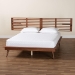 Baxton Studio Elvina Mid-Century Transitional Ash Walnut Wood Queen Size Platform Bed with Built-In Shelves - BSOMG0228-AshWalnut-Queen