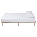 Baxton Studio Calhoun Japandi Queen Size Bed Frame - BSOBBT61200-Natural-Queen