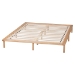 Baxton Studio Calhoun Japandi Queen Size Bed Frame - BSOBBT61200-Natural-Queen