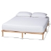 Baxton Studio Calhoun Japandi Queen Size Bed Frame - BSOBBT61200-Natural-Queen