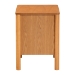 Baxton Studio Jenn Golden Brown Wood Japandi 2-Drawer Nightstand with Distressed-Finished Rattan - BSOMG9006-5703R Rattan/NTOak1203-2D-Nightstand