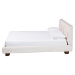Baxton Studio Emsley Luxe Ivory Pleated Velvet Queen Size Platform Bed - BSOBBT61217-Ivory/Walnut-Queen