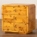 bali & pari Netra Modern and Contemporary Natural Real Burl Wood 3-Drawer Nightstand - BSOKL-1569-Natural Burl Op1-Ebony-3DW-NS-BOXED