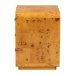 bali & pari Netra Modern and Contemporary Natural Real Burl Wood 3-Drawer Nightstand - BSOKL-1569-Natural Burl Op1-Ebony-3DW-NS-BOXED