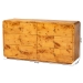 bali & pari Netra Modern and Contemporary Natural Real Burl Wood 6-Drawer Dresser - BSOKL-1571-Natural Burl Op1-Ebony-6DW-Dresser-BOXED