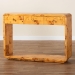 bali & pari Netra Modern and Contemporary Natural Real Burl Wood Console Table - BSOKL-1572-Natural Burl Op1-Ebony-3DW-Console Table-BOXED