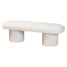 Baxton Studio Laria Modern White Teddy-Bear Fabric King Size 5-Piece Bedroom Set - BSOBBT61176 A1-White-King 5PC Bedroom Set