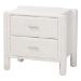 Baxton Studio Laria Modern White Teddy-Bear Fabric King Size 5-Piece Bedroom Set - BSOBBT61176 A1-White-King 5PC Bedroom Set