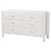 Baxton Studio Laria Modern White Teddy-Bear Fabric King Size 5-Piece Bedroom Set - BSOBBT61176 A1-White-King 5PC Bedroom Set