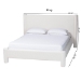 Baxton Studio Laria Modern White Teddy-Bear Fabric King Size Platform Bed - BSOBBT61176 A1-White-King