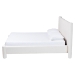 Baxton Studio Laria Modern White Teddy-Bear Fabric King Size Platform Bed - BSOBBT61176 A1-White-King