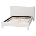 Baxton Studio Laria Modern White Teddy-Bear Fabric King Size Platform Bed - BSOBBT61176 A1-White-King