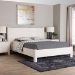 Baxton Studio Laria Modern White Teddy-Bear Fabric King Size Platform Bed - BSOBBT61176 A1-White-King