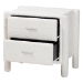 Baxton Studio Laria Modern White Teddy-Bear Fabric 2-Drawer Nightstand - BSOBBT3225-White-NS