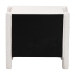 Baxton Studio Laria Modern White Teddy-Bear Fabric 2-Drawer Nightstand - BSOBBT3225-White-NS