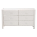 Baxton Studio Laria Modern White Teddy-Bear Fabric 6-Drawer Dresser - BSOBBT2054 A1-White-Dresser