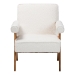 Baxton Studio Georgina Japandi Cream Boucle and Walnut Brown Wood Accent Chair - BSOBBT8074-Cream-CC