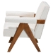 Baxton Studio Georgina Japandi Cream Boucle and Walnut Brown Wood Accent Chair - BSOBBT8074-Cream-CC
