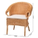 bali & pari Tamara Bohemian Braided Honey Rattan Dining Chair - BSOTamara-Light Honey Rattan-AC