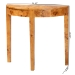 bali & pari Jihan Modern and Contemporary Natural Real Burl Wood Half-Moon Console Table - BSOKL-1593-Natural Burl Op1-Jihan-Console Table-BOXED