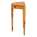 bali & pari Jihan Modern and Contemporary Natural Real Burl Wood Half-Moon Console Table - BSOKL-1593-Natural Burl Op1-Jihan-Console Table-BOXED