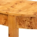 bali & pari Jihan Modern and Contemporary Natural Real Burl Wood Half-Moon Console Table - BSOKL-1593-Natural Burl Op1-Jihan-Console Table-BOXED