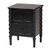 Baxton Studio Malinda Classic Black Wood 2-Drawer End Table with Spindle Legs