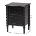 Baxton Studio Malinda Classic Black Wood 2-Drawer End Table with Spindle Legs - BSOJY24A172-Black/Wooden-End Table