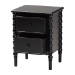 Baxton Studio Malinda Classic Black Wood 2-Drawer End Table with Spindle Legs - BSOJY24A172-Black/Wooden-End Table