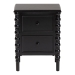 Baxton Studio Malinda Classic Black Wood 2-Drawer End Table with Spindle Legs - BSOJY24A172-Black/Wooden-End Table