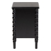 Baxton Studio Malinda Classic Black Wood 2-Drawer End Table with Spindle Legs - BSOJY24A172-Black/Wooden-End Table