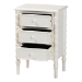 Baxton Studio Malinda Classic White Wood 3-Drawer End Table with Spindle Legs - BSOJY24A173-Off White/Wooden-End Table
