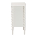 Baxton Studio Malinda Classic White Wood 3-Drawer End Table with Spindle Legs - BSOJY24A173-Off White/Wooden-End Table