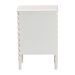 Baxton Studio Malinda Classic White Wood 3-Drawer End Table with Spindle Legs - BSOJY24A173-Off White/Wooden-End Table