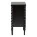 Baxton Studio Malinda Classic Black Wood 3-Drawer End Table with Spindle Legs - BSOJY24A173-Black/Wooden-End Table