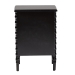 Baxton Studio Malinda Classic Black Wood 3-Drawer End Table with Spindle Legs - BSOJY24A173-Black/Wooden-End Table