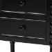 Baxton Studio Malinda Classic Black Wood 3-Drawer End Table with Spindle Legs - BSOJY24A173-Black/Wooden-End Table