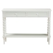 Baxton Studio Malinda Classic White Wood 2-Drawer Console Table with Spindle Legs - BSOJY24A178-Off White/Wooden-Console Table