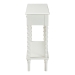 Baxton Studio Malinda Classic White Wood 2-Drawer Console Table with Spindle Legs - BSOJY24A178-Off White/Wooden-Console Table