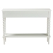 Baxton Studio Malinda Classic White Wood 2-Drawer Console Table with Spindle Legs - BSOJY24A178-Off White/Wooden-Console Table