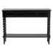 Baxton Studio Malinda Classic Black Wood 2-Drawer Console Table with Spindle Legs - BSOJY24A178-Black/Wooden-Console Table