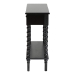 Baxton Studio Malinda Classic Black Wood 2-Drawer Console Table with Spindle Legs - BSOJY24A178-Black/Wooden-Console Table