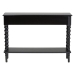 Baxton Studio Malinda Classic Black Wood 2-Drawer Console Table with Spindle Legs - BSOJY24A178-Black/Wooden-Console Table