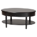 Baxton Studio Malinda Classic Black Wood 1-Drawer Coffee Table with Spindle Legs