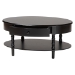 Baxton Studio Malinda Classic Black Wood 1-Drawer Coffee Table with Spindle Legs - BSOJY24A179-Black/Wooden-Coffee Table