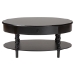 Baxton Studio Malinda Classic Black Wood 1-Drawer Coffee Table with Spindle Legs - BSOJY24A179-Black/Wooden-Coffee Table