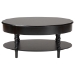 Baxton Studio Malinda Classic Black Wood 1-Drawer Coffee Table with Spindle Legs - BSOJY24A179-Black/Wooden-Coffee Table