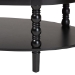 Baxton Studio Malinda Classic Black Wood 1-Drawer Coffee Table with Spindle Legs - BSOJY24A179-Black/Wooden-Coffee Table