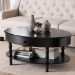Baxton Studio Malinda Classic Black Wood 1-Drawer Coffee Table with Spindle Legs - BSOJY24A179-Black/Wooden-Coffee Table
